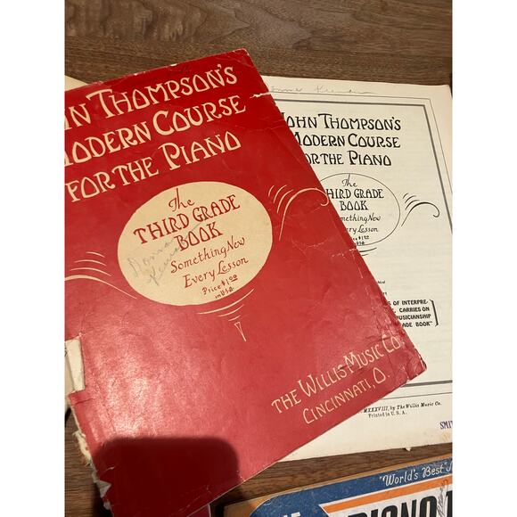 Vintage Piano Music Book Lot John Thompson Chopin Technic Is Fun Sheet Music 9 - Picture 3 of 16